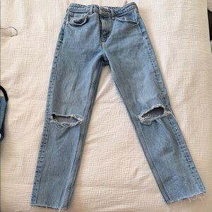 Zara Distressed Blue Jeans